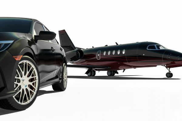 rich lifestyle transportation vehicles / 3D render image representing rich lifestyle transportation vehicles